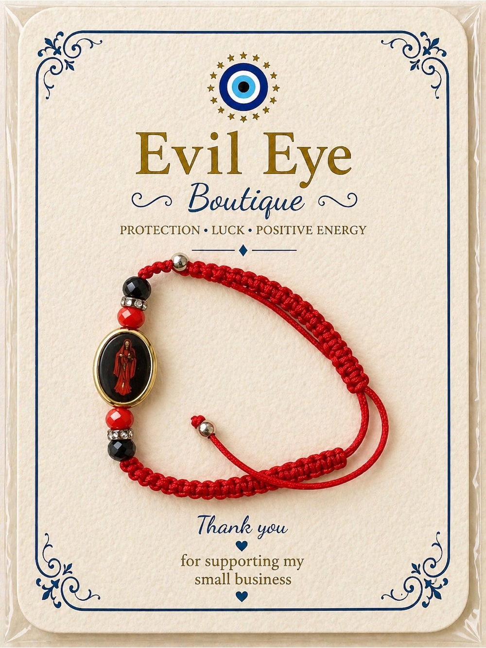 Evil Eye Boutique Red Protection Cord Bracelet